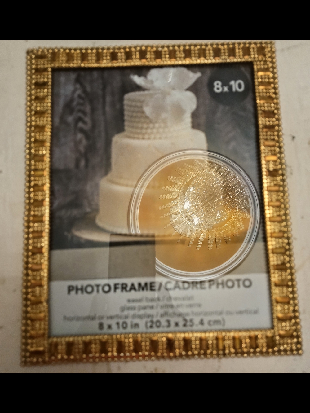 Gold Decorative Photo Frame - New 8x10 Photo Handmade